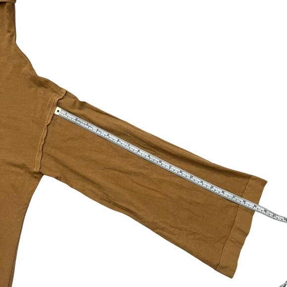 We the Free Womens Cotton Flare Sleeve‎ Shirt Brown Size Small Boho Oversized - Picture 10 of 10